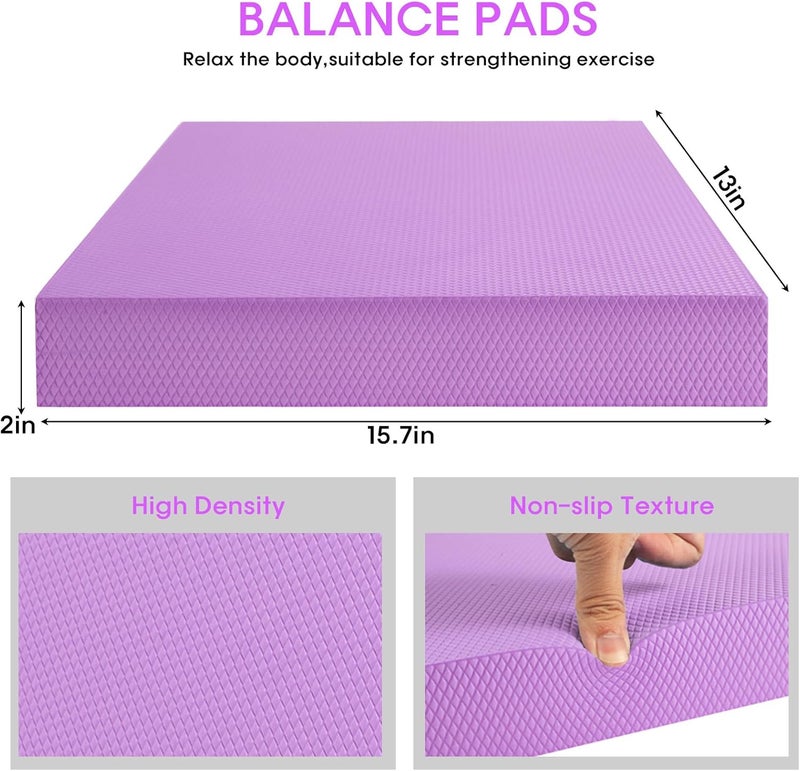 MBKHFLL Exercise Balance Pad，Balance Foam Mat for Physical Therapy Equipment & Strength Stability Training, Slip Resistant Foam Mat for Yoga, Pilates, Meditation，Gardening knee pads - Image 2